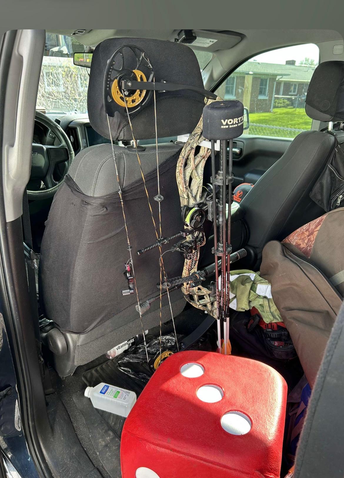 3D Printed Bow Stow Headrest Bow Hanger