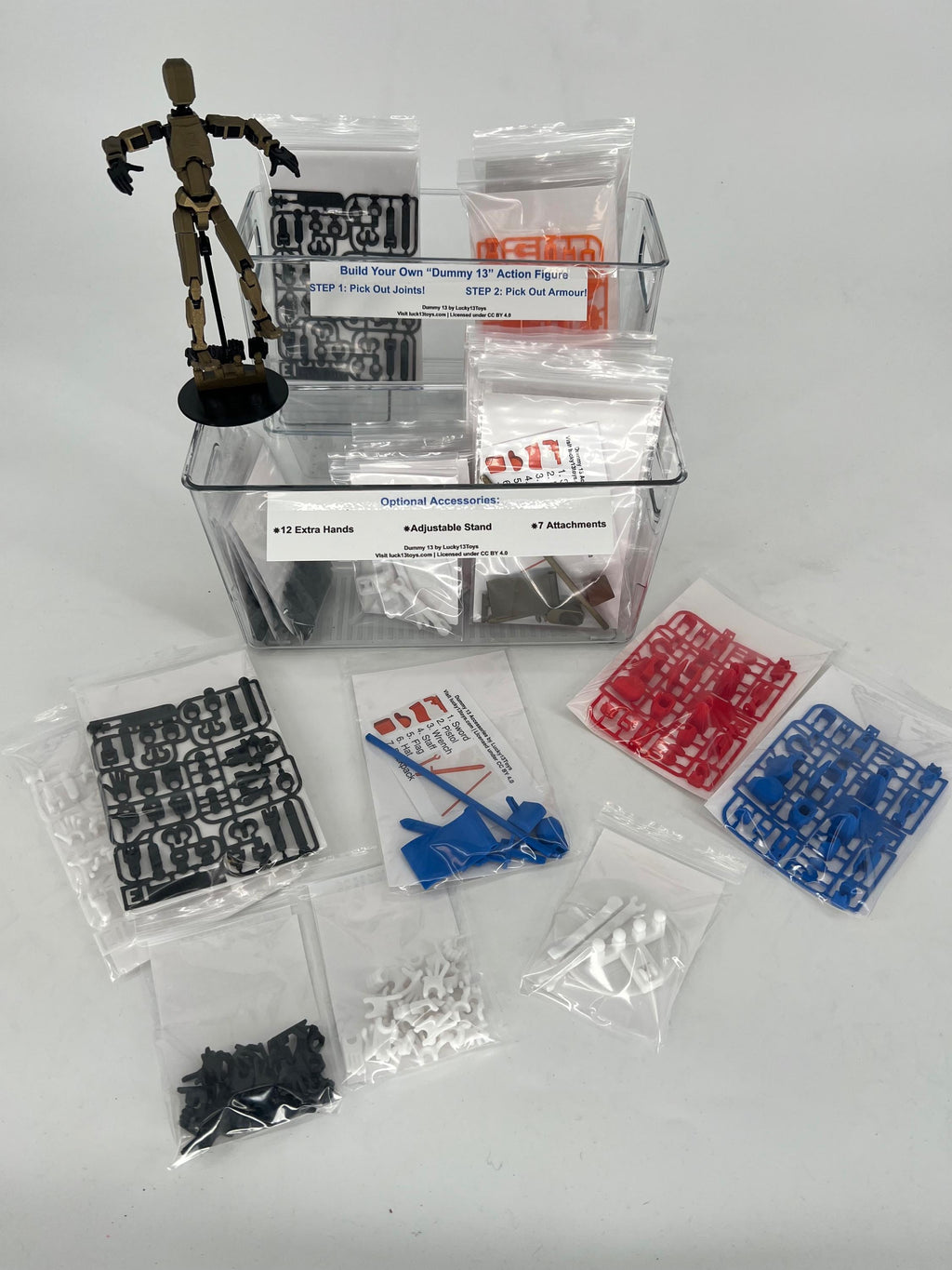 3D Printed Dummy13 DIY Build Your Own Action Figure Kit by Lucky13Toys