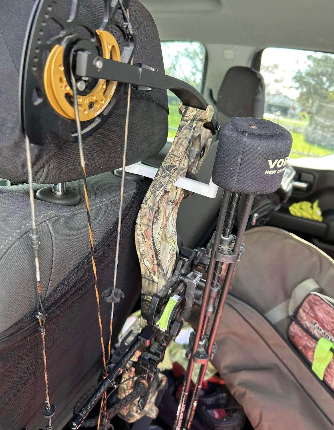 3D Printed Bow Stow Headrest Bow Hanger