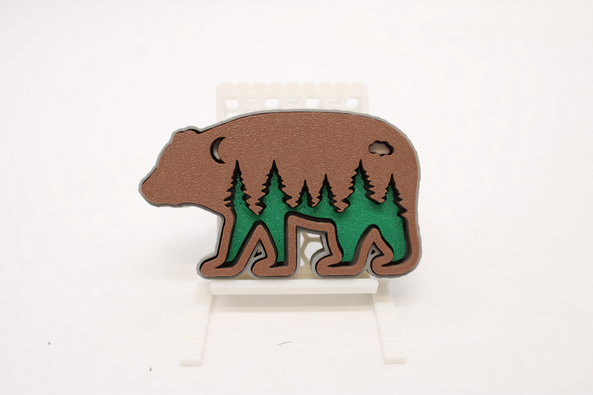 3D Printed Bear Fidget Clickers-- Standard & Glow-in-the-Dark
