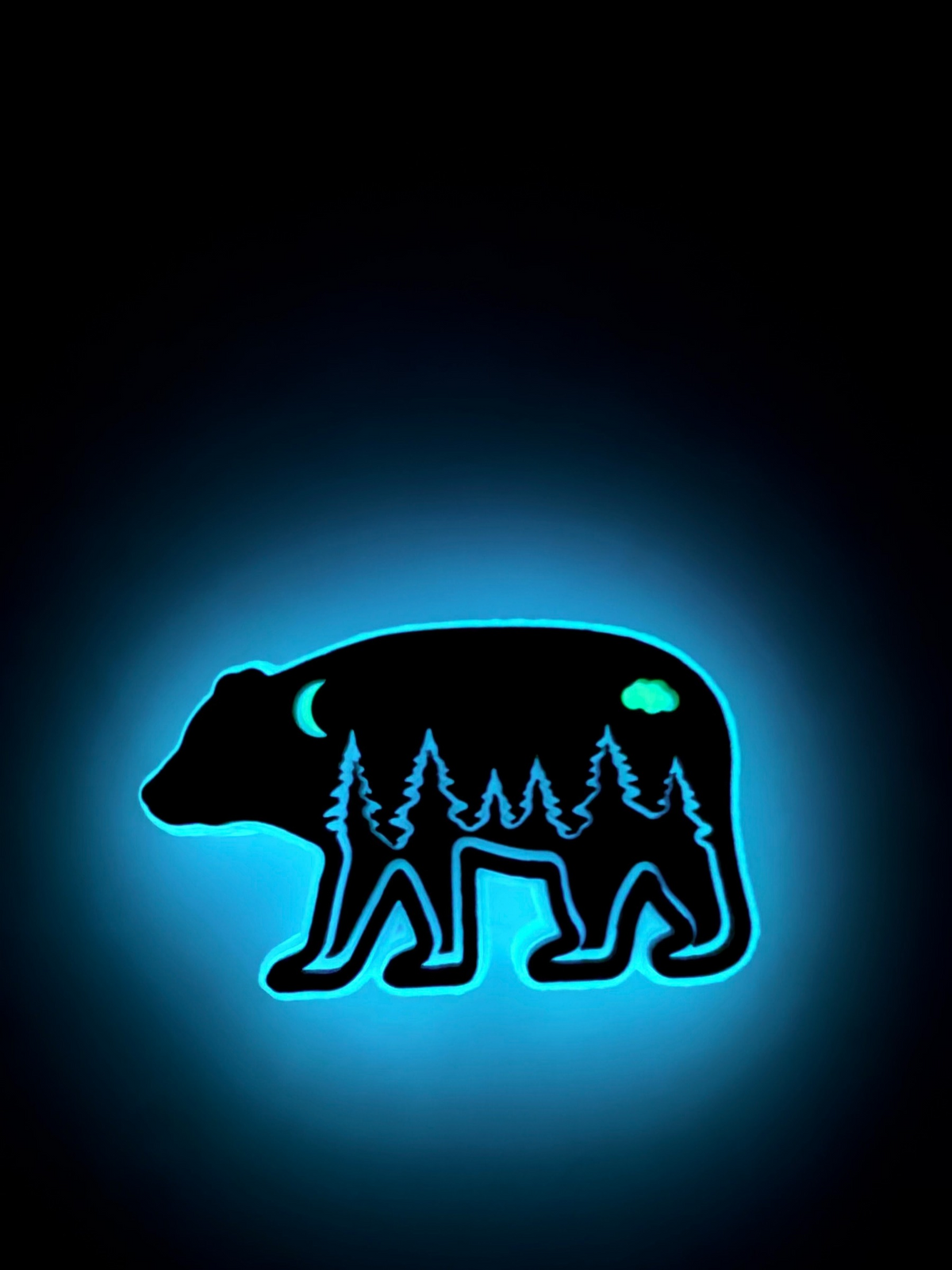 3D Printed Bear Fidget Clickers-- Standard & Glow-in-the-Dark