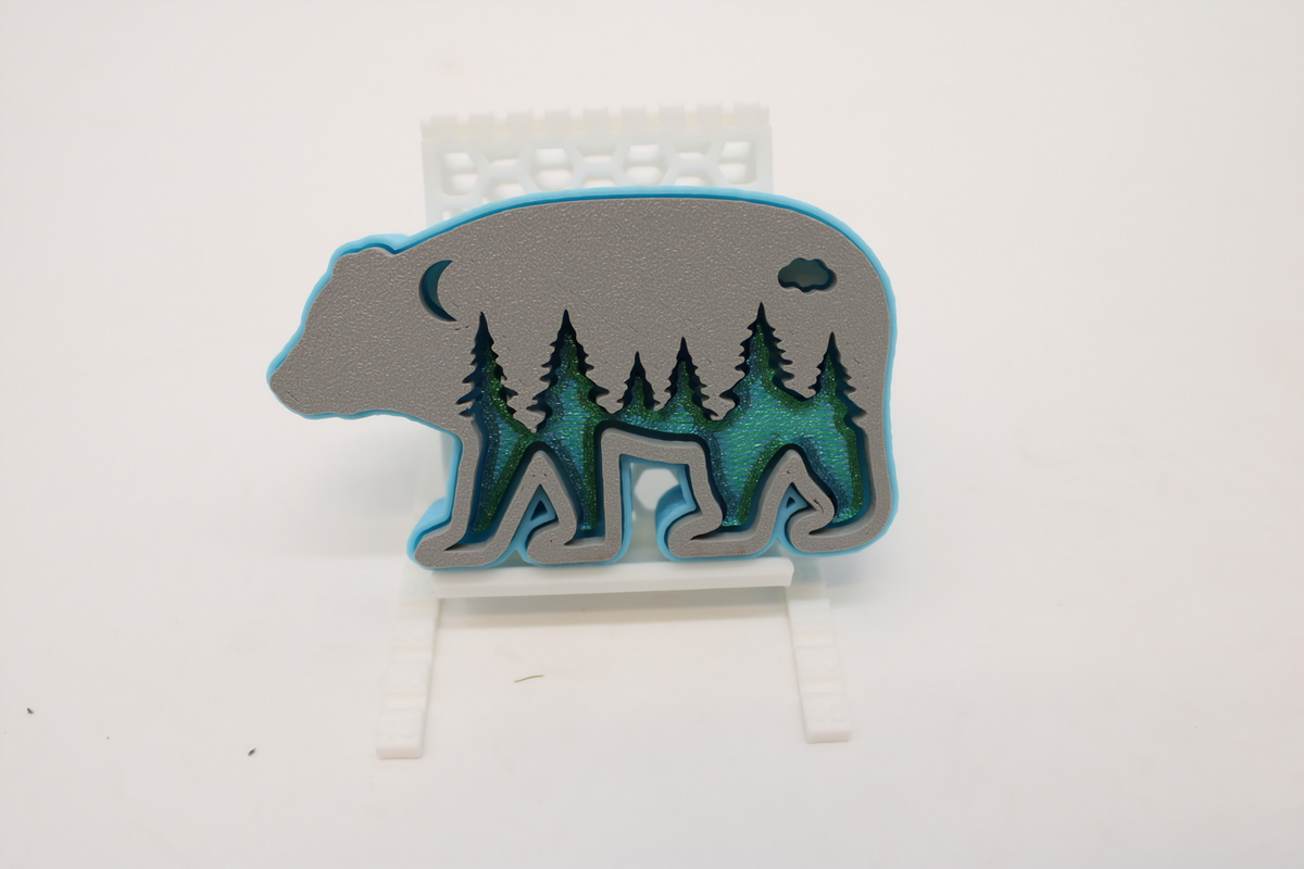 3D Printed Bear Fidget Clickers-- Standard & Glow-in-the-Dark