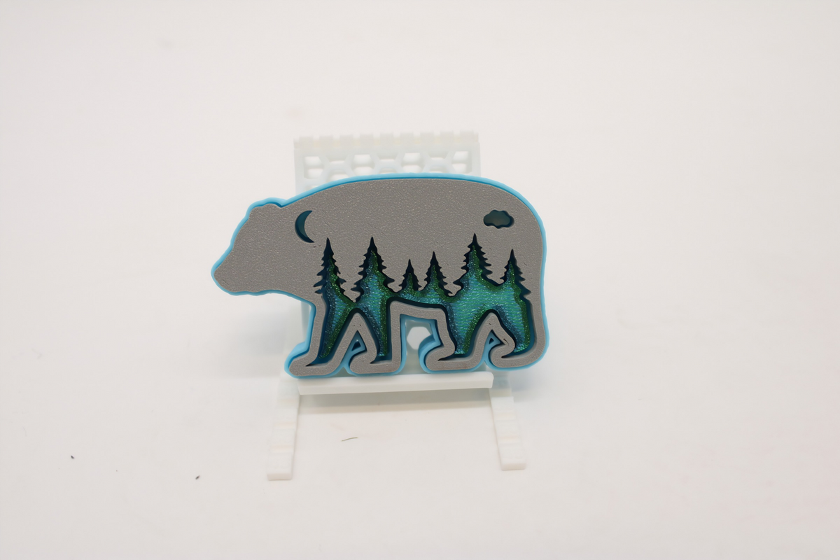 3D Printed Bear Fidget Clickers-- Standard & Glow-in-the-Dark