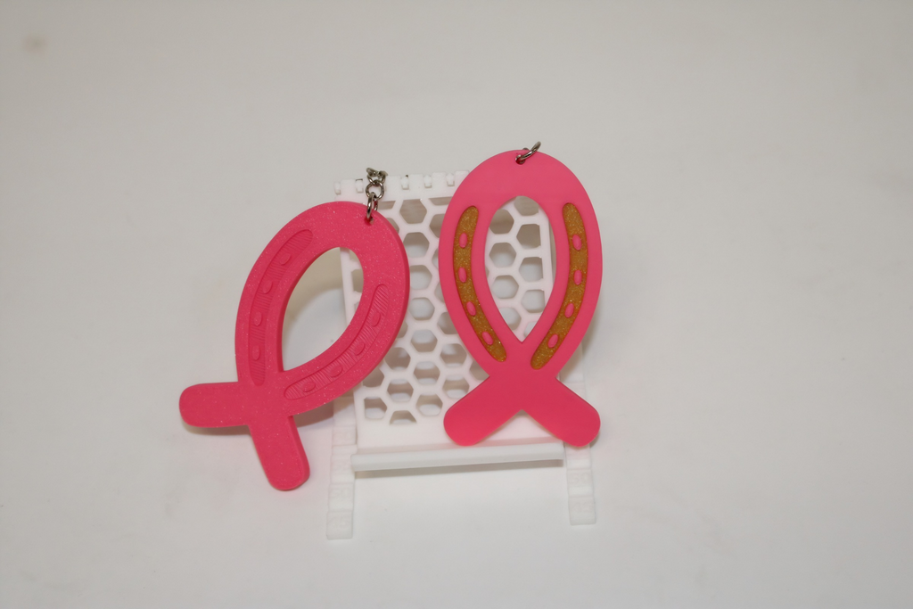 Believe Breast Cancer Awareness Horseshoe Keychain