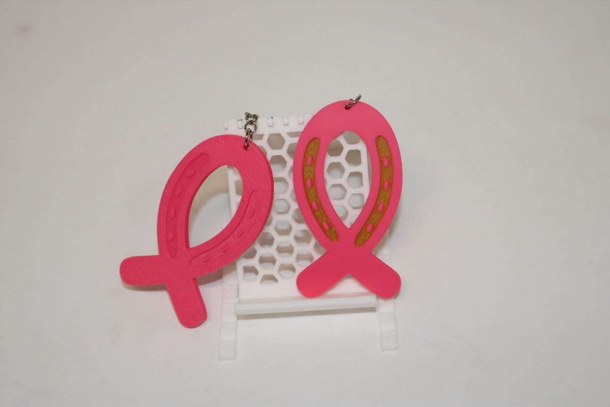 Believe Breast Cancer Awareness Horseshoe Keychain