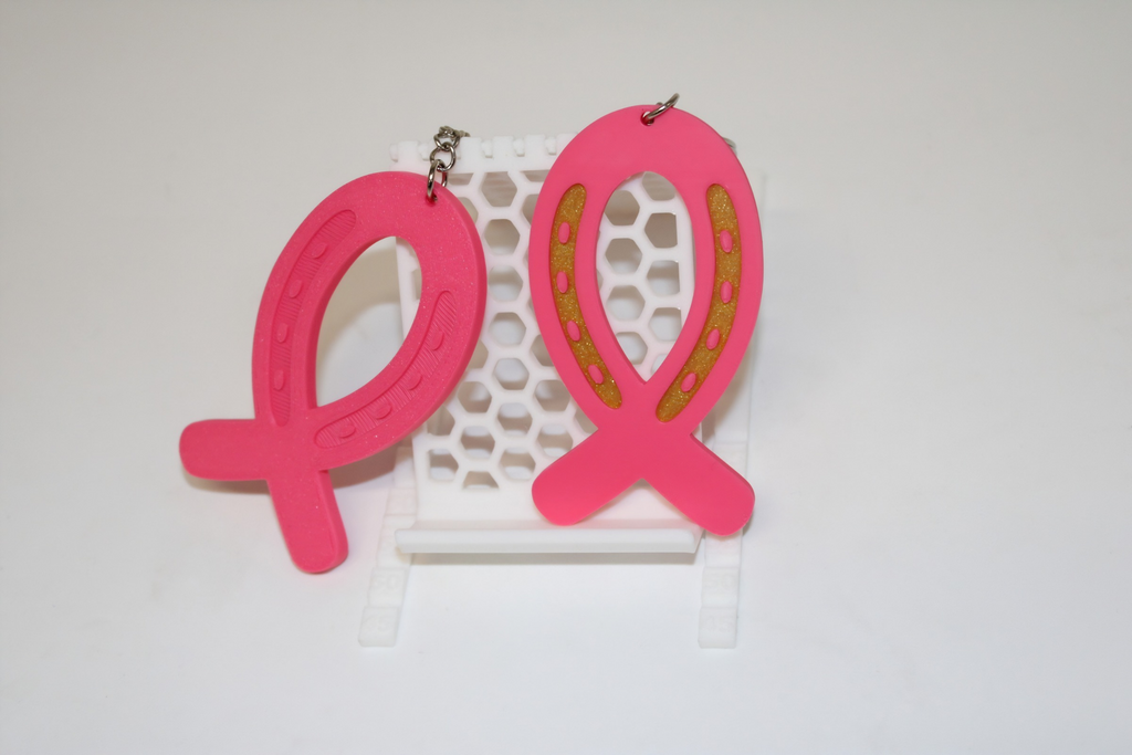 Believe Breast Cancer Awareness Horseshoe Keychain