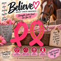 Believe Breast Cancer Awareness Horseshoe Keychain