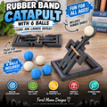 3D Printed Rubber Band Catapult with 6 Glow-in-the-Dark Balls