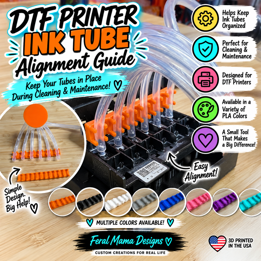 3D Printed DTF Printer Ink Tube Alignment Guide