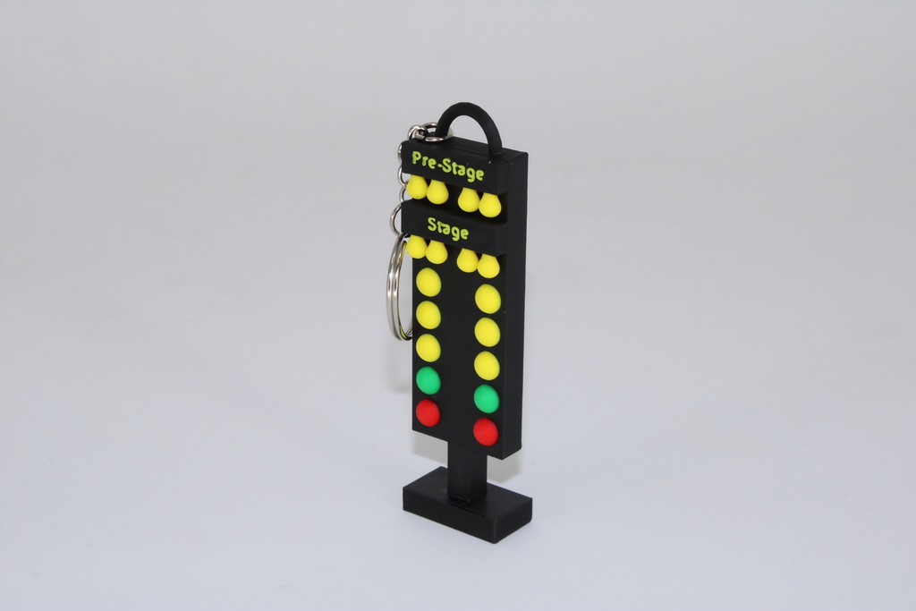 3D Printed Drag Racing Christmas Tree Keychain