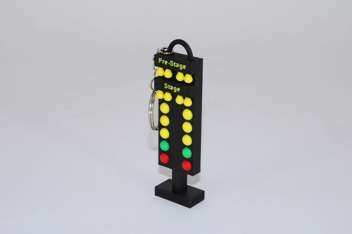 3D Printed Drag Racing Christmas Tree Keychain