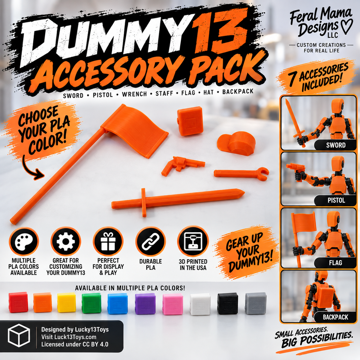 Dummy 13 Action Figure Accessory Pack by Lucky13Toys