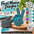 3D Printed Feral Mama Designs Peace Sign Fidget Clicker