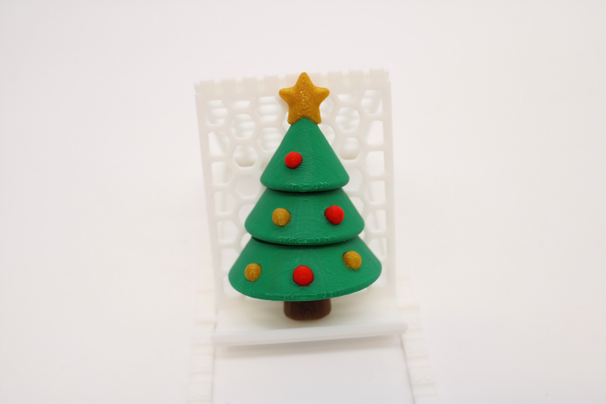 3D Printed Flexi Christmas Tree Fidget Toy