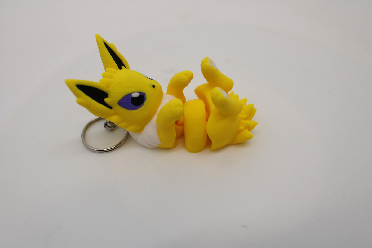 Articulated Flexi Eevee Eeveelution Keychain 3 Piece Set. Included Eevee, Sylveon, and Jolteon!
