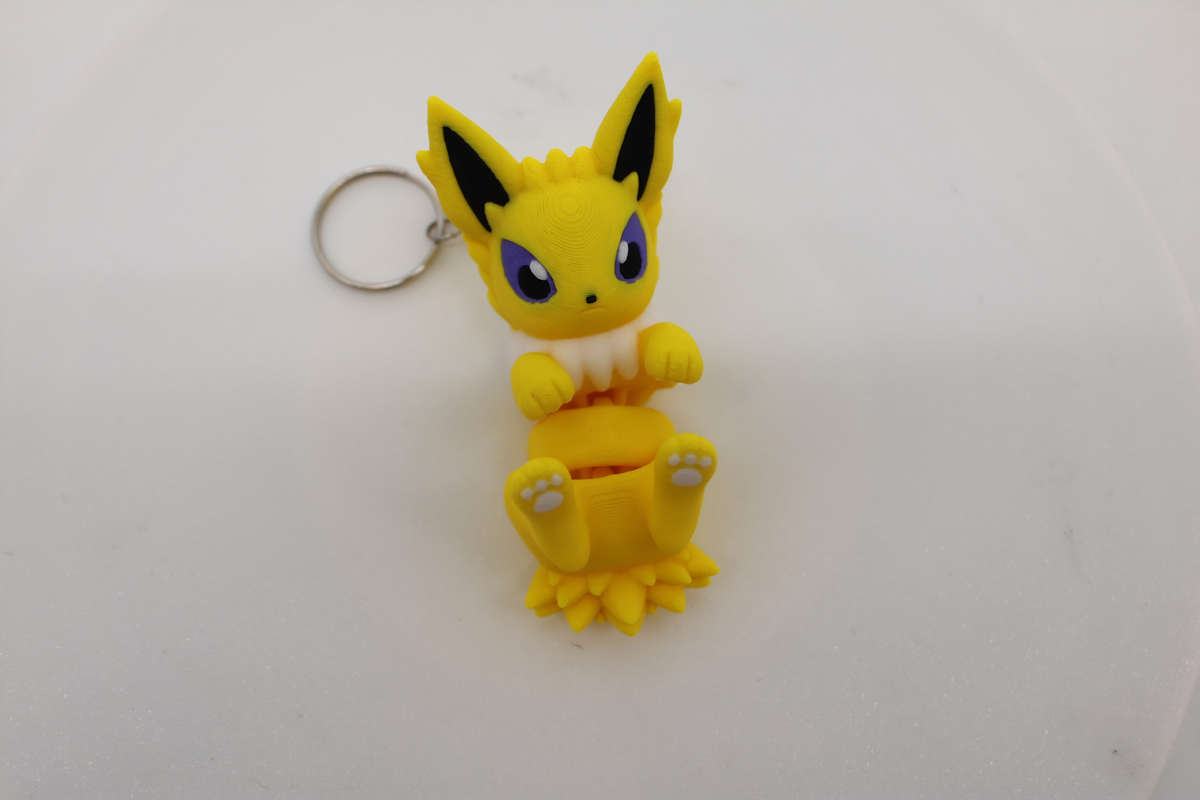 Articulated Flexi Eevee Eeveelution Keychain 3 Piece Set. Included Eevee, Sylveon, and Jolteon!