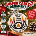 3D Printed Funny Jumper Cables Christmas Ornament