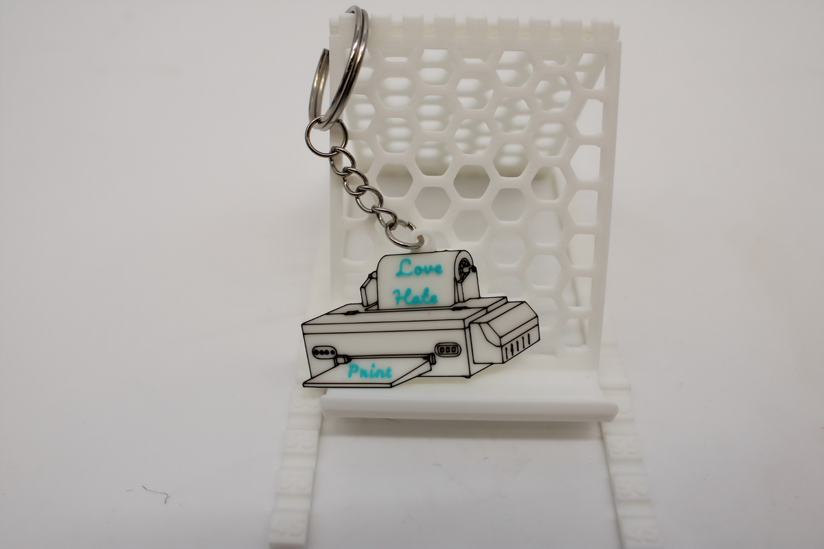 L1800 DTF Printer Keychain-- Love, Hate, Print!