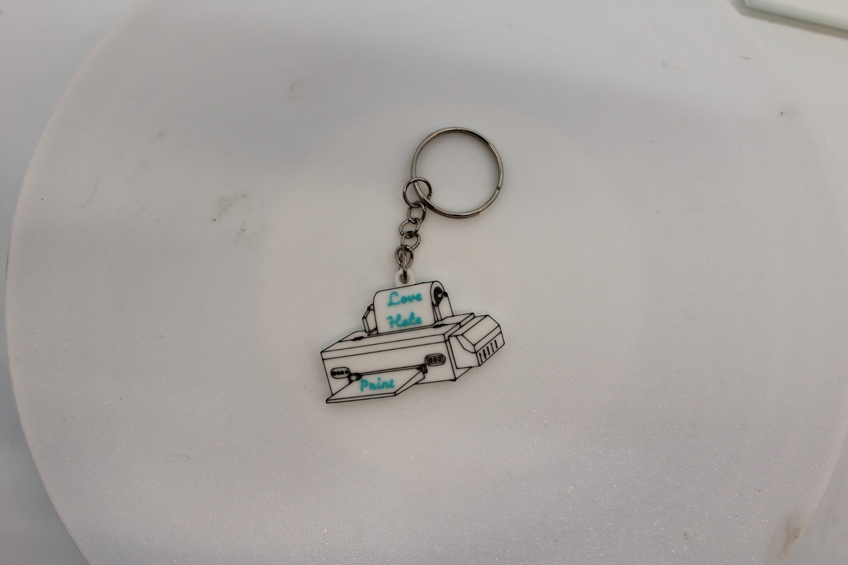 L1800 DTF Printer Keychain-- Love, Hate, Print!
