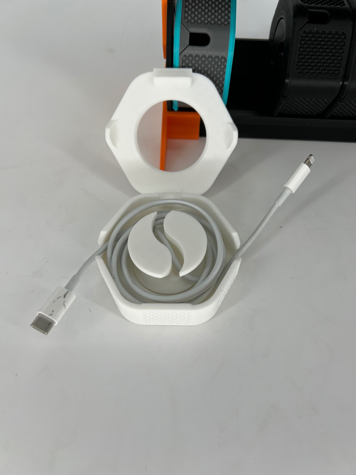 3D Printed Phone Cord Winder & Organizer | Cable Storage Case | 3 Sizes | Multiple Colors Available