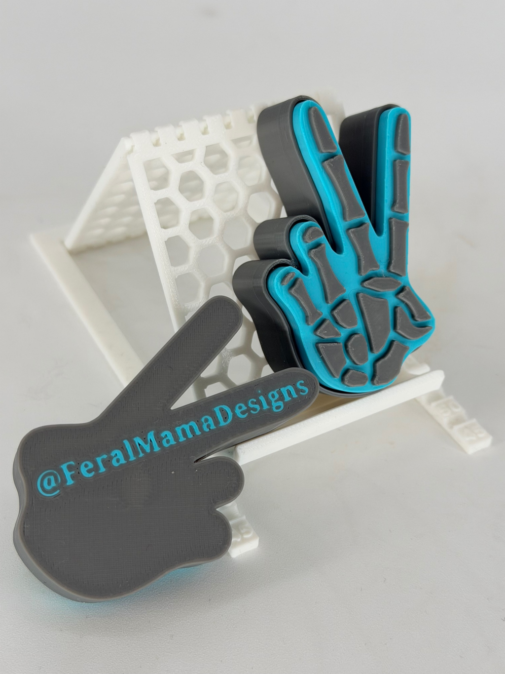 3D Printed Feral Mama Designs Peace Sign Fidget Clicker