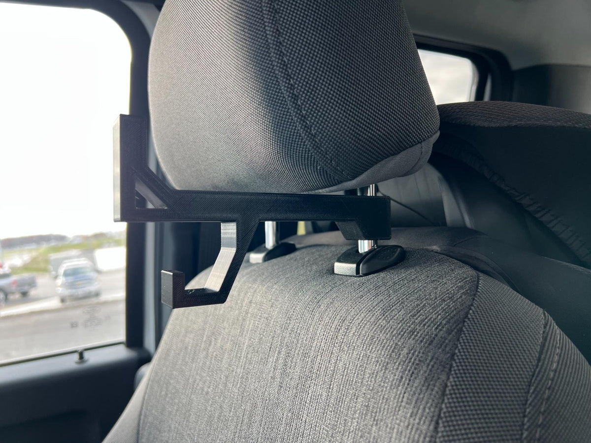 3D printed Headrest Hard Hat & Safety Vest Hanger